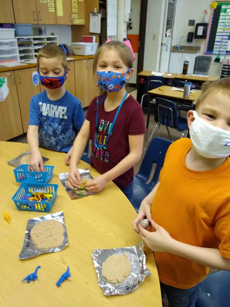 Making fossils.