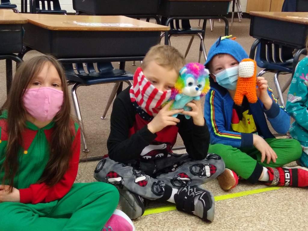 First graders did a show and tell with their furry friends.