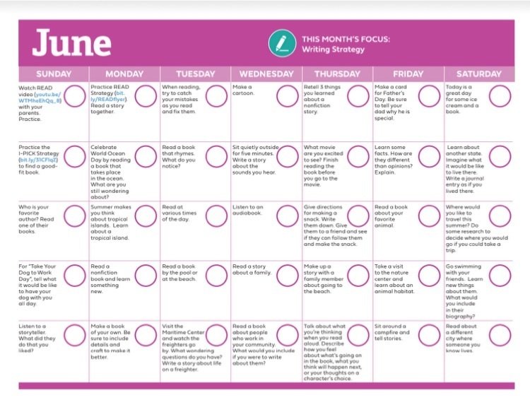 Reading Calendar